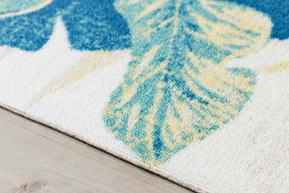 Riess-Ambiente Outdoor Teppiche|Teppiche > In- und Outdoor Teppich LEAF 240x160cm grün beige Blatt-Design wetterfest