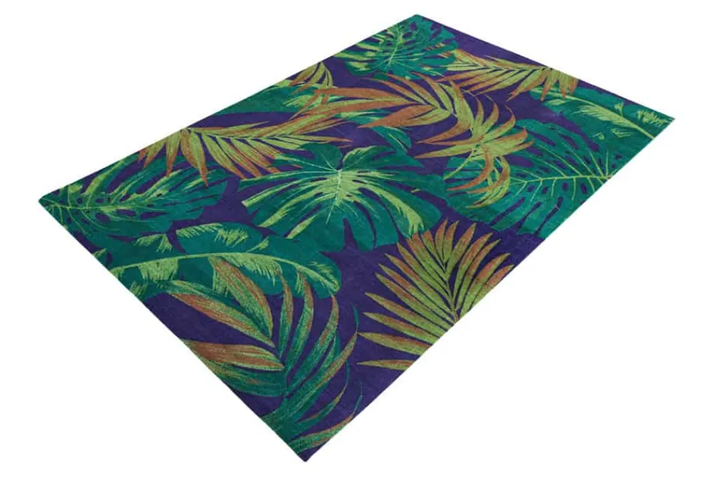 Riess-Ambiente Outdoor Teppiche|Teppiche > In- und Outdoor Teppich LEAF 240x160cm grün blau Blatt-Design wetterfest