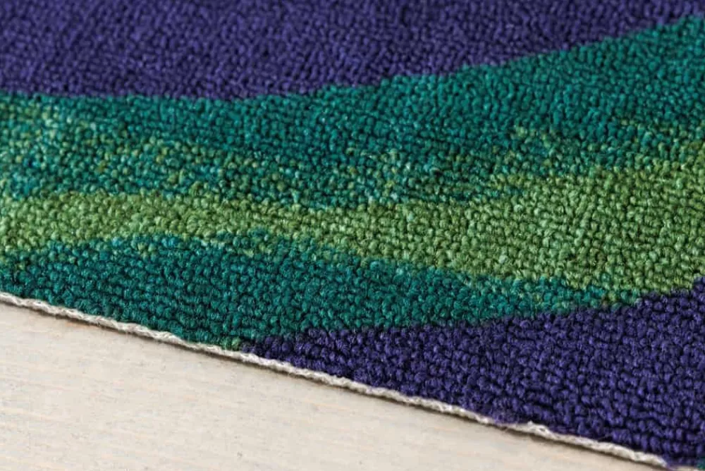 Riess-Ambiente Outdoor Teppiche|Teppiche > In- und Outdoor Teppich LEAF 240x160cm grün blau Blatt-Design wetterfest