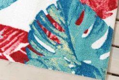 Riess-Ambiente Outdoor Teppiche|Teppiche > In- und Outdoor Teppich TROPICAL 240x160cm grün pink Blatt florales Design wetterfest