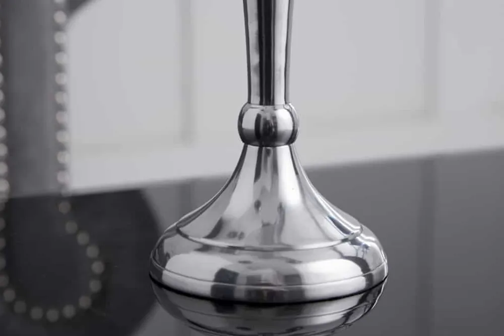 Riess-Ambiente Kerzenständer > Kerzenständer MODERN BAROCK 40cm silber 5-armig Lüster Aluminium poliert Kerzenhalter
