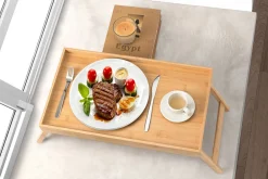 Riess-Ambiente Dekoration > Klappbares Tablett ZEN-BO 50cm natur Bambusholz Betttisch