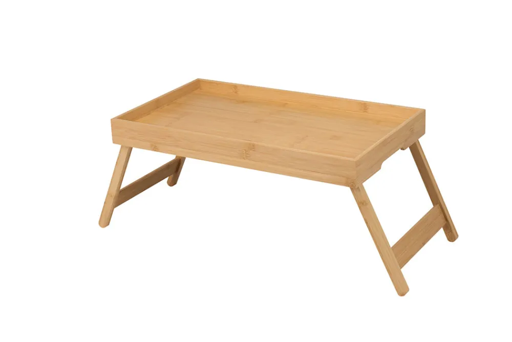 Riess-Ambiente Dekoration > Klappbares Tablett ZEN-BO 50cm natur Bambusholz Betttisch