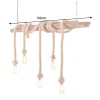 Riess-Ambiente Hängelampen|Mehr... > Maritime Hängeleuchte SEVEN SEAS 110cm Massivholz Seil Deckenlampe 5 Leuchten