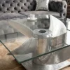 Riess-Ambiente Couchtische & Truhen > Maritimer Couchtisch OCEAN L 85cm silber antik Schiffsschraube mit Glasplatte