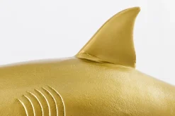 Riess-Ambiente Dekoration > Maritime Skulptur HAI 68cm gold handmade Metall Design Haifisch