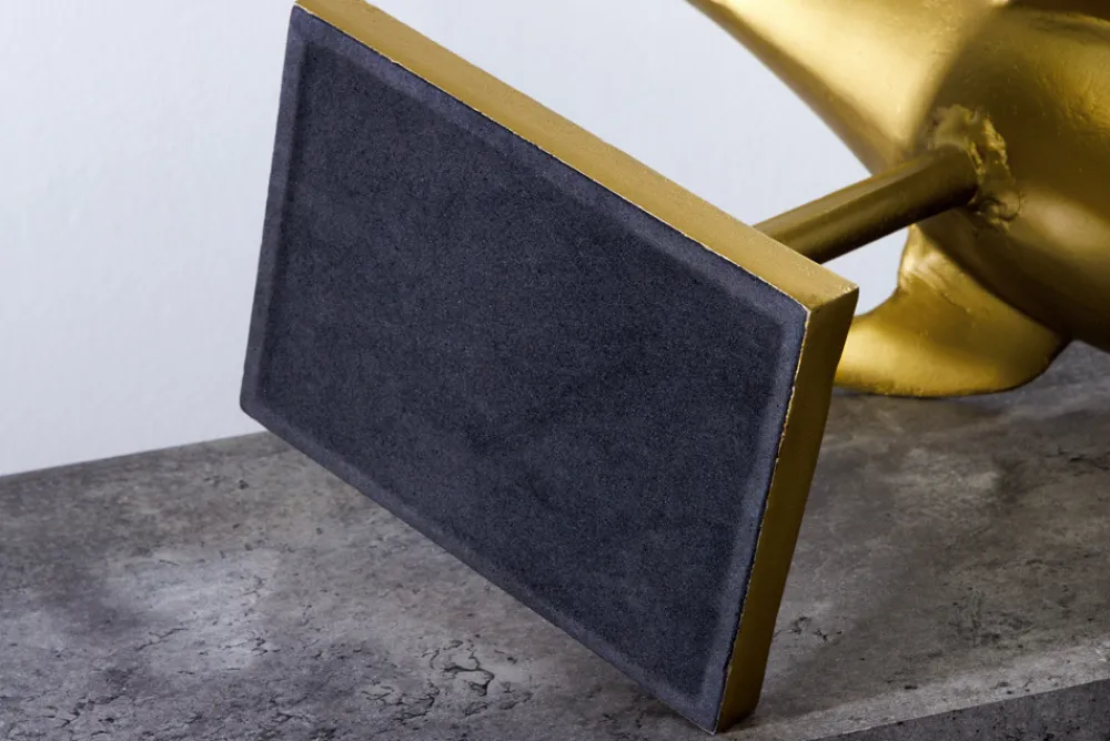 Riess-Ambiente Dekoration > Maritime Skulptur HAI 68cm gold handmade Metall Design Haifisch