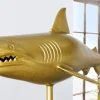 Riess-Ambiente Dekoration > Maritime Skulptur HAI 103cm gold handmade Metall Design Haifisch