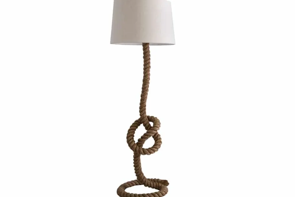 Riess-Ambiente Stehleuchten > Maritime Stehlampe SEVEN SEAS 158cm Seil-Stehleuchte Leinenschirm
