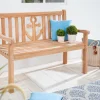 Riess-Ambiente Mehr...|Massivholz Gartenmöbel > Massive Gartenbank EMPIRE TEAK 120cm Teakholz mit Ankerdesign
