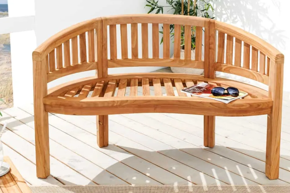 Riess-Ambiente Mehr...|Massivholz Gartenmöbel > Massive Gartenbank EMPIRE TEAK 120cm natur Teakholz