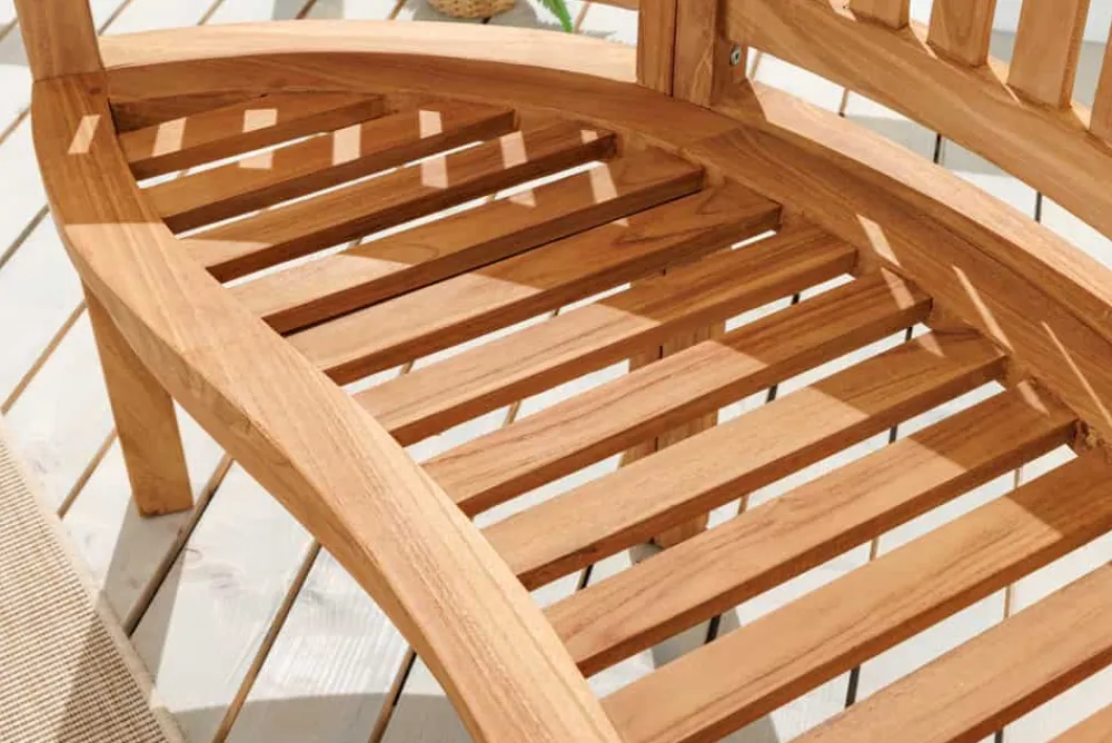 Riess-Ambiente Mehr...|Massivholz Gartenmöbel > Massive Gartenbank EMPIRE TEAK 120cm natur Teakholz