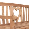 Riess-Ambiente Mehr...|Massivholz Gartenmöbel > Massive Gartenbank EMPIRE TEAK Herz 120cm natur Teakholz