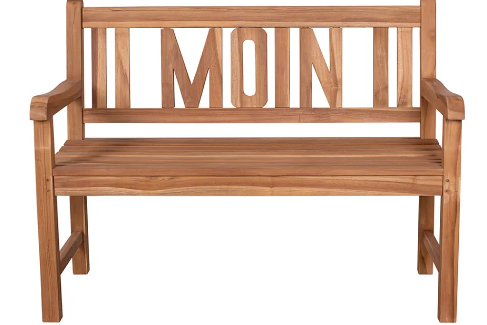 Riess-Ambiente Mehr...|Massivholz Gartenmöbel > Massive Gartenbank EMPIRE TEAK Moin 120cm natur Teakholz