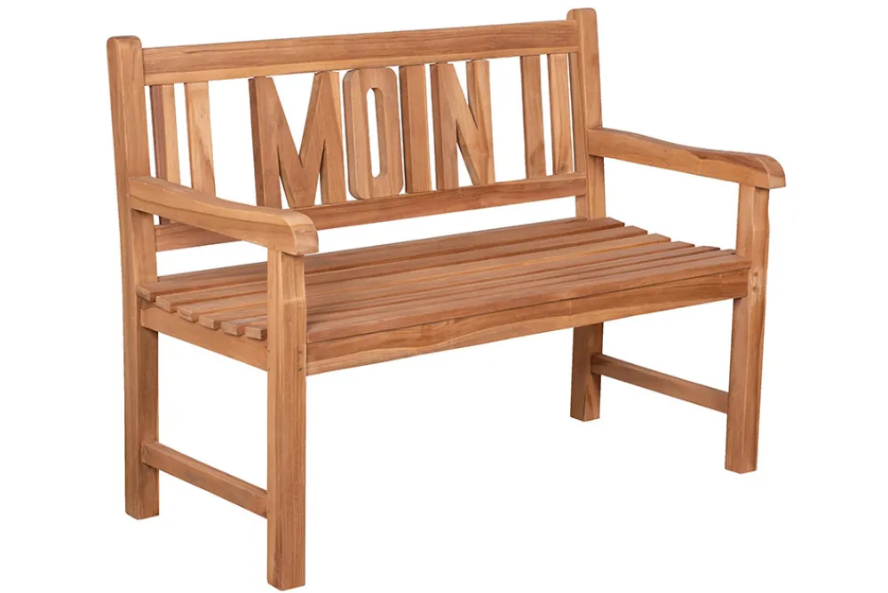 Riess-Ambiente Mehr...|Massivholz Gartenmöbel > Massive Gartenbank EMPIRE TEAK Moin 120cm natur Teakholz