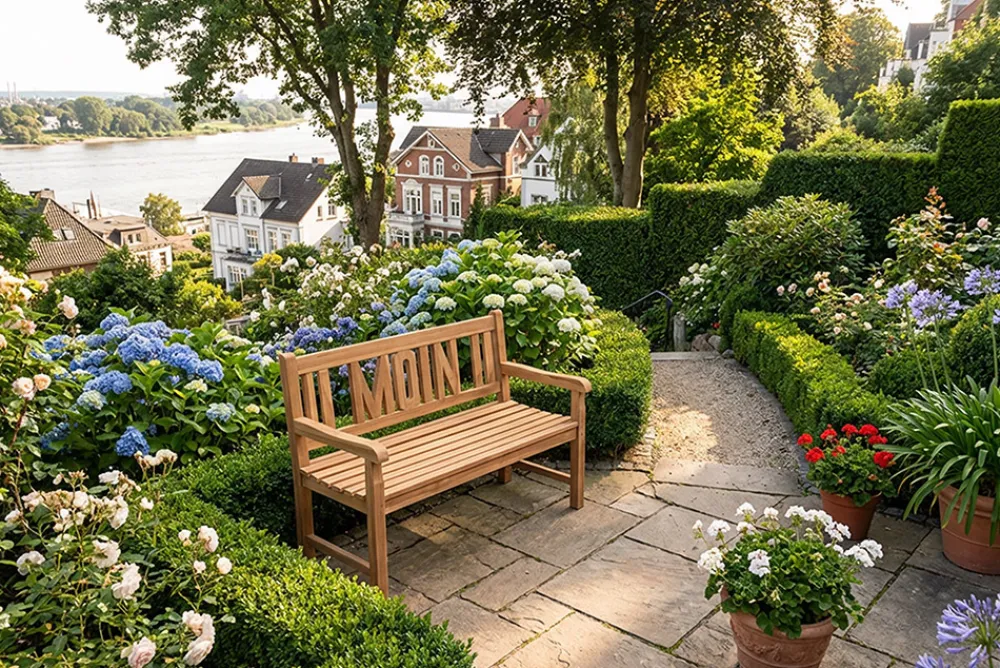 Riess-Ambiente Mehr...|Massivholz Gartenmöbel > Massive Gartenbank EMPIRE TEAK Moin 120cm natur Teakholz