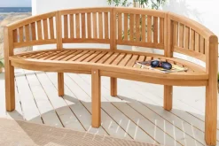 Riess-Ambiente Mehr...|Massivholz Gartenmöbel > Massive Gartenbank XXL EMPIRE TEAK 150cm natur Teakholz