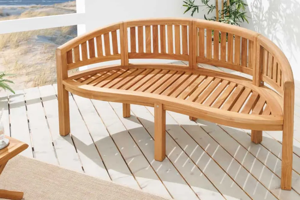 Riess-Ambiente Mehr...|Massivholz Gartenmöbel > Massive Gartenbank XXL EMPIRE TEAK 150cm natur Teakholz