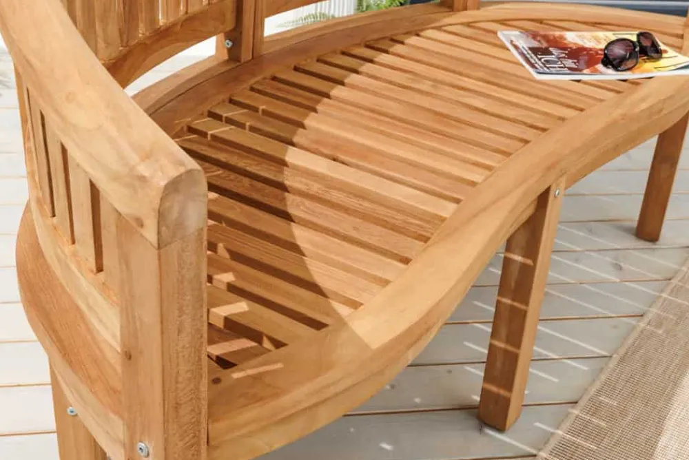 Riess-Ambiente Mehr...|Massivholz Gartenmöbel > Massive Gartenbank XXL EMPIRE TEAK 150cm natur Teakholz