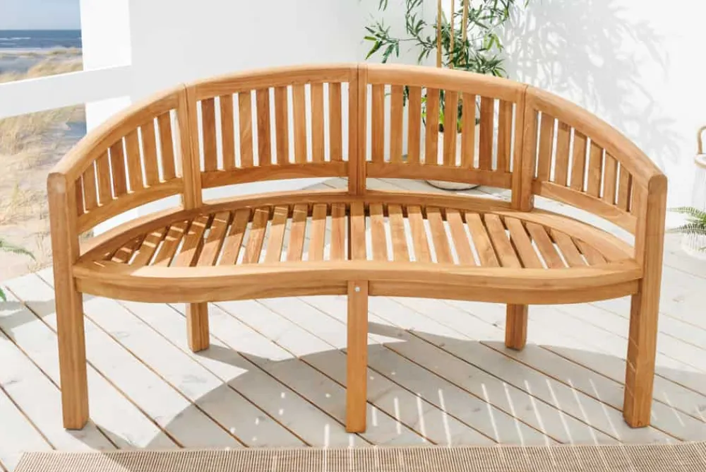 Riess-Ambiente Mehr...|Massivholz Gartenmöbel > Massive Gartenbank XXL EMPIRE TEAK 150cm natur Teakholz
