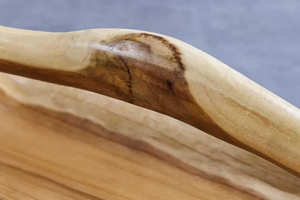 Riess-Ambiente Mehr...|Mehr... > Massive Holzschale BALI 60cm Teakholz mit Griff natürliche Maserung