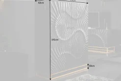 Riess-Ambiente Mehr...|Goldene Möbel > Massiver Barschrank SCORPION 141cm schwarz Mangoholz mit 3D Schnitzereien