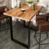 Riess-Ambiente Mehr...|Mehr... > Massiver Bartisch IRON CRAFT 120cm natur Mangoholz Stehtisch Industrial Design