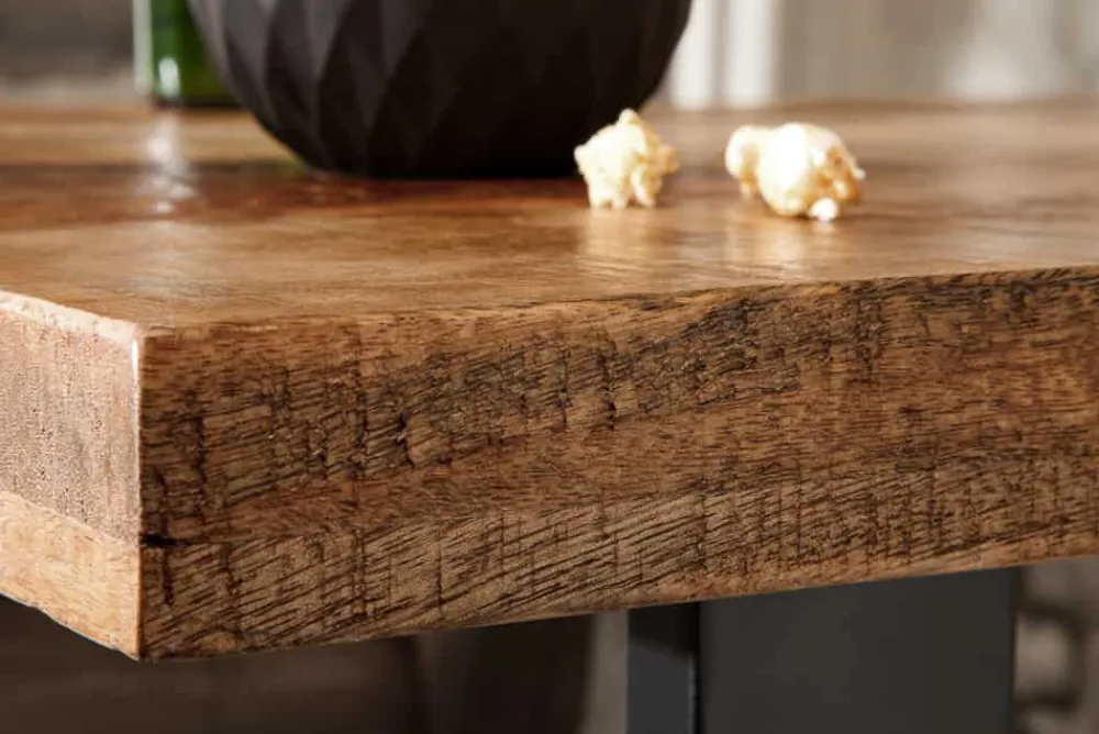 Riess-Ambiente Mehr...|Mehr... > Massiver Bartisch IRON CRAFT 120cm natur Mangoholz Stehtisch Industrial Design