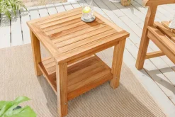 Riess-Ambiente Mehr...|Massivholz Gartenmöbel > Massiver Beistelltisch EMPIRE TEAK 50cm natur Teakholz