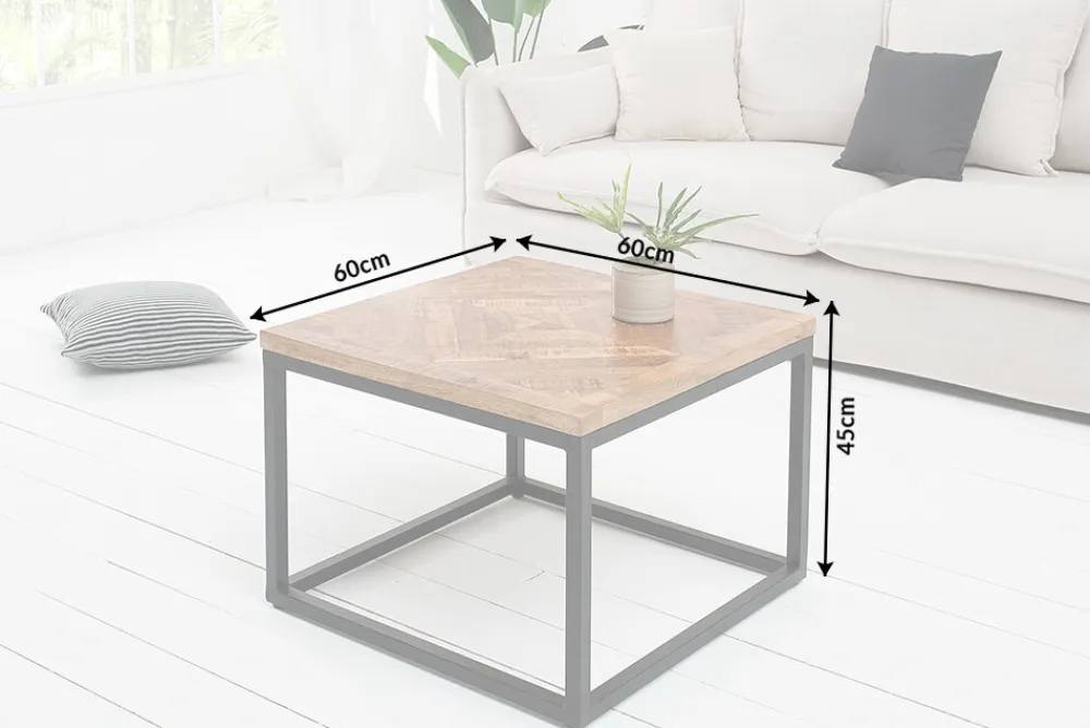 Riess-Ambiente Mehr...|Massivholztische > Massiver Beistelltisch INFINITY HOME 60cm Mangoholz Industrial Design