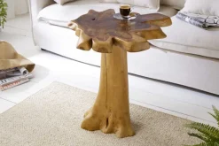Riess-Ambiente Beistelltische|Mehr... > Massiver Beistelltisch ROOT 60cm Teakholz mit Jahresringen