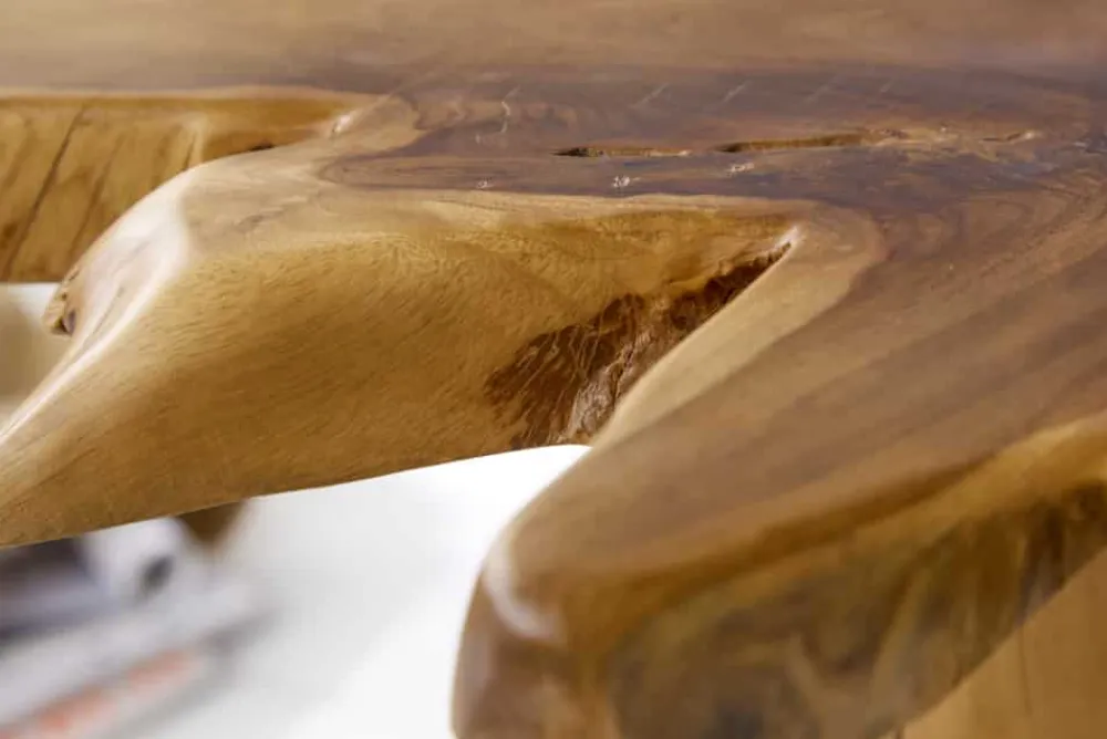 Riess-Ambiente Beistelltische|Mehr... > Massiver Beistelltisch ROOT 60cm Teakholz mit Jahresringen