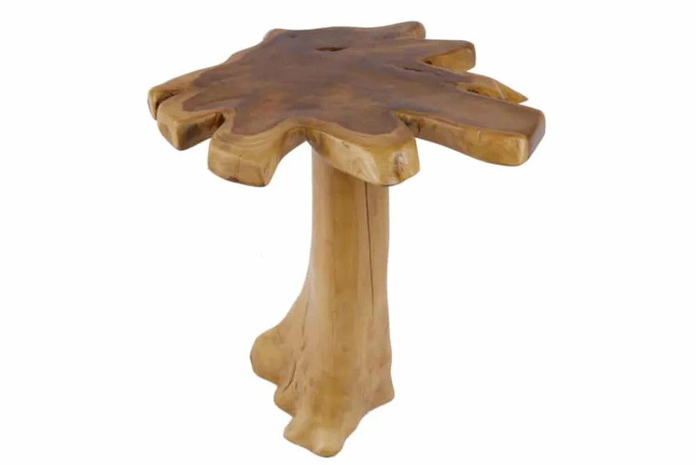 Riess-Ambiente Beistelltische|Mehr... > Massiver Beistelltisch ROOT 60cm Teakholz mit Jahresringen
