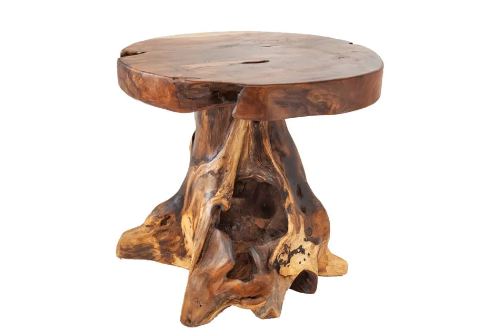 Riess-Ambiente Beistelltische|Mehr... > Massiver Beistelltisch ROOT 40cm Teakholz Hocker aus Wurzelholz
