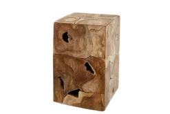 Riess-Ambiente Beistelltische|Mehr... > Massiver Beistelltisch SQUARE 30cm Teakholz Würfel Sitzhocker