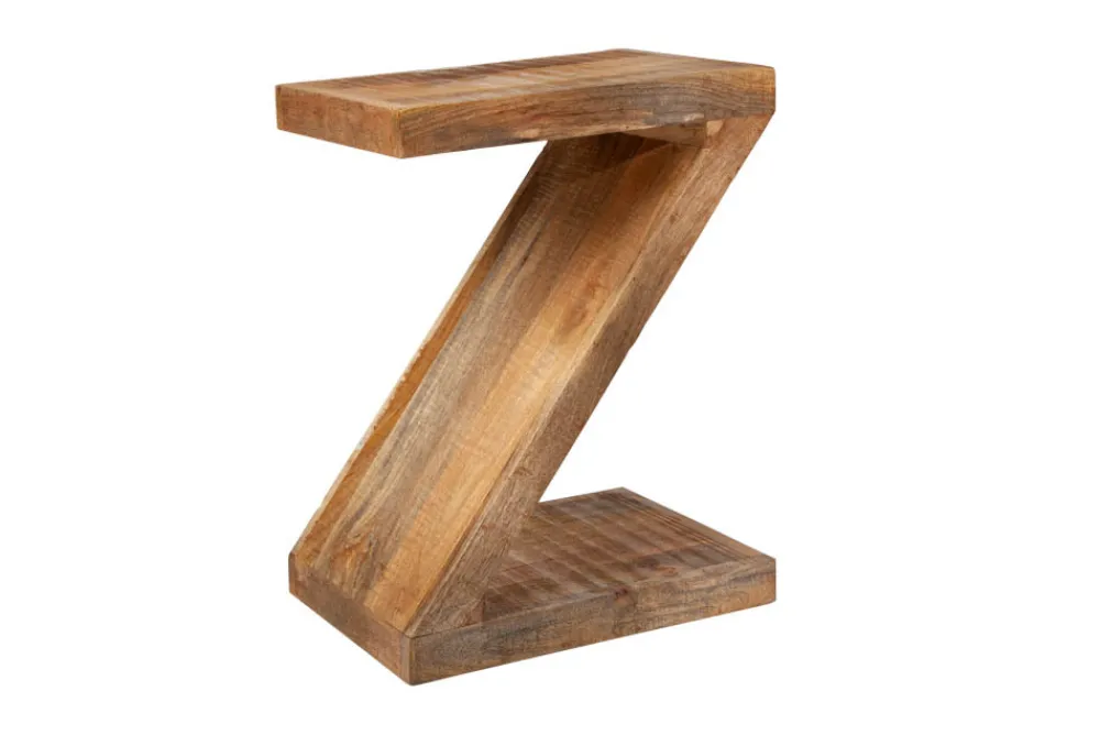 Riess-Ambiente Beistelltische|Mehr... > Massiver Beistelltisch Z 45cm Mangoholz Z-Form in Handarbeit gefertigt