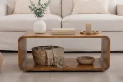 Riess-Ambiente Mehr...|Couchtische > Massiver Couchtisch CUBUS 100cm braun honey finish Mangoholz handmade