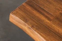Riess-Ambiente Mehr...|Massivholztische > Massiver Couchtisch GENESIS 110cm braun anthrazit Akazie Baumkante Kufengestell