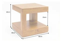 Riess-Ambiente Beistelltische|Mehr... > Massiver Couchtisch GIANT 45cm braun honey finish Mangoholz mit Ablagefach