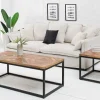 Riess-Ambiente Couchtische & Truhen|Mehr... > Massiver Couchtisch INFINITY HOME 100cm Mangoholz Industrial Design