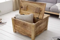 Riess-Ambiente Mehr...|Couchtische > Massiver Couchtisch IRON CRAFT 70cm natur Holz Truhe mit Schubladen und Stauraum