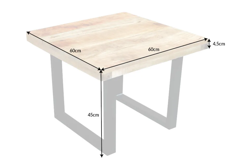 Riess-Ambiente Couchtische & Truhen|Mehr... > Massiver Couchtisch IRON CRAFT 60cm Mangoholz Industrial Design