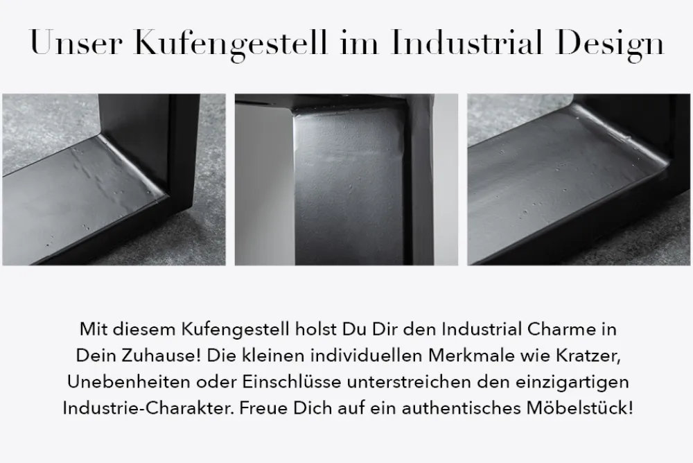 Riess-Ambiente Couchtische & Truhen|Mehr... > Massiver Couchtisch IRON CRAFT 60cm Mangoholz Industrial Design