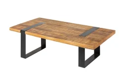 Riess-Ambiente Couchtische & Truhen|Mehr... > Massiver Couchtisch IRON CRAFT 100cm braun natur Mangoholz schwarz Metall
