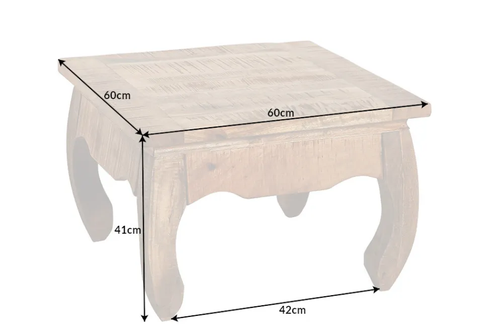 Riess-Ambiente Mehr...|Couchtische > Massiver Couchtisch OPIUM ANTIQUE 60cm natur Mangoholz Beistelltisch