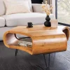 Riess-Ambiente Mehr...|Couchtische > Massiver Couchtisch ORGANIC LIVING 90cm braun honey finish Akazienholz mit Stauraum