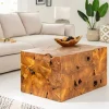 Riess-Ambiente Mehr...|Couchtische > Massiver Couchtisch SQUARE 90cm Teakholz Würfel Handarbeit