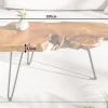 Riess-Ambiente Mehr...|Couchtische > Massiver Couchtisch WILD 100cm Teak Massivholz Baumscheibe Hairpin Legs