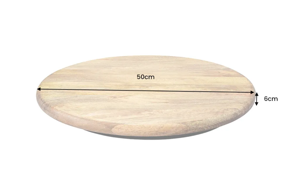 Riess-Ambiente Dekoration > Massiver Drehteller SERVANT 50cm natur Mangoholz drehbare Servierplatte rund