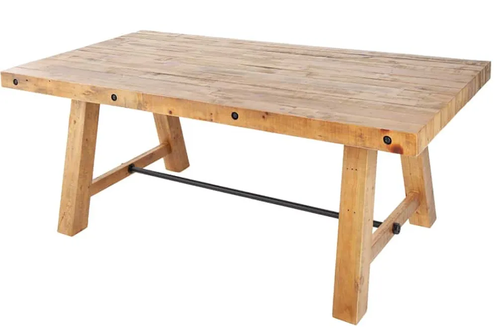 Riess-Ambiente Esstische|Mehr... > Massiver Esstisch FINCA 200cm vintage braun recyceltes Pinienholz Industrial Design